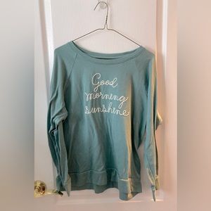 Good Morning Sunshine Teal Long Sleeve